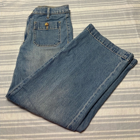 LOFT Denim - LOFT “The Palmer Wide Leg” light blue denim jeans.